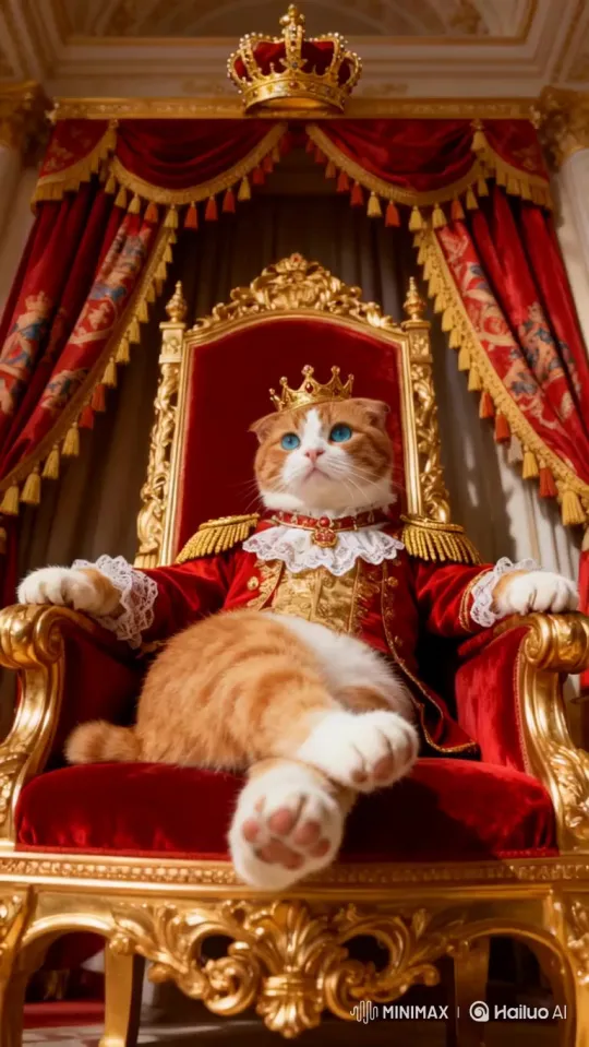 Pet Photo to Throne Video Generator - Upload a photo of your pet and generate a video of your pet sitting on the throne cover image by Hailuo AI Video Generator