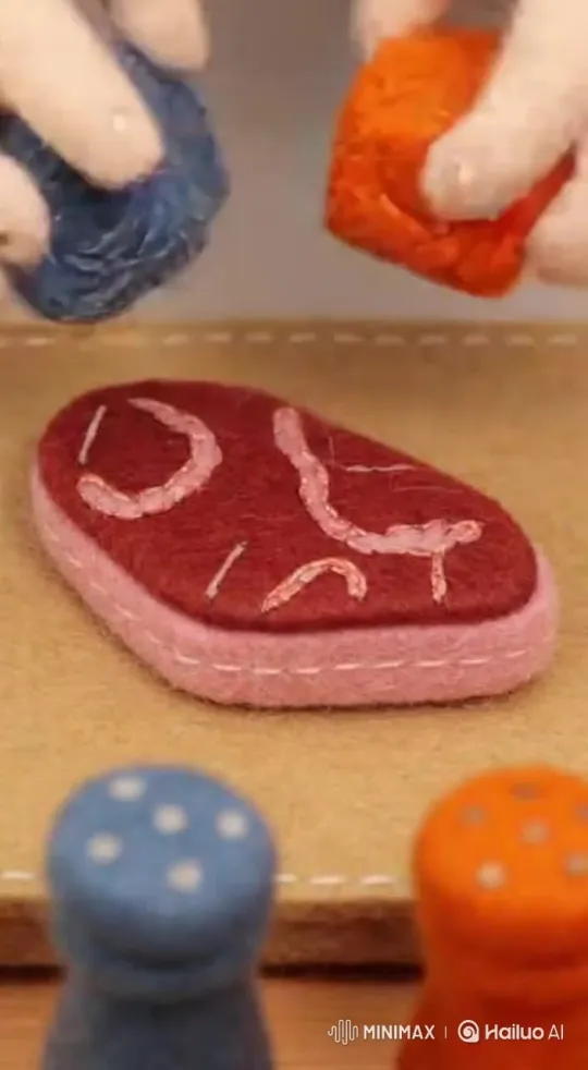 Generate Felt Stop-Motion Animations from Text - Enter a description to generate a felt stop-motion animation cover image by Hailuo AI Video Generator