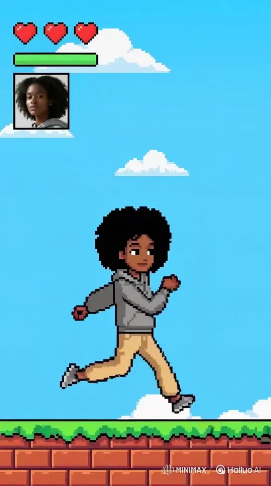 Transform Photos into Pixel Games - Upload a photo to generate your own pixel game cover image by Hailuo AI Video Generator