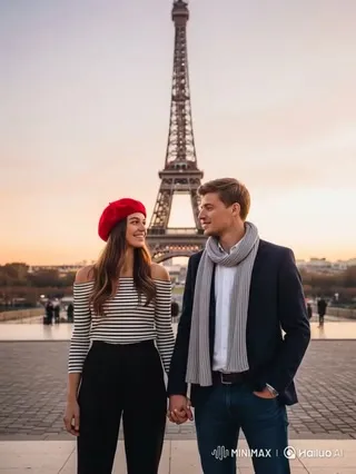 Generate Romantic World Tour Videos from Photos - Upload couple photos to generate a video of your romantic world tour. cover image by Hailuo AI Video Generator